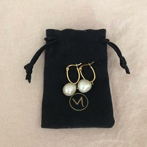 Mejuri organic pearl earrings